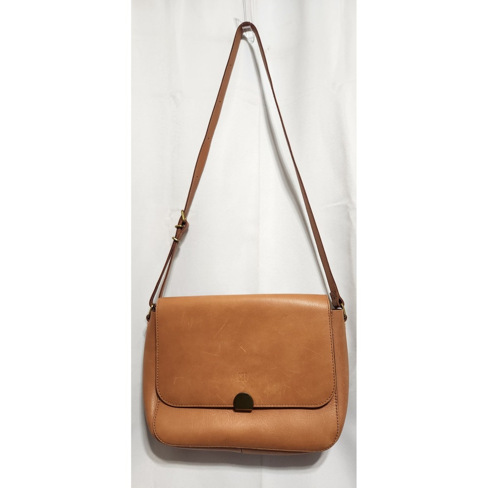 Madewell The AdelleLeather Crossbody Bag Tan English Saddle Flap Monogram CBT